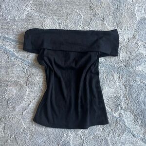 a new day Black Off-Shoulder Blouse